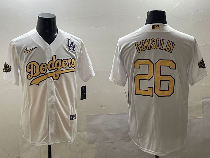 Men Los Angeles Dodgers #26 Gonsolin White All star Game 2025 Nike MLB Jersey style 7->los angeles dodgers->MLB Jersey